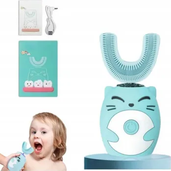 Elektrický zubní kartáček Kartáček zubní kartáček modrý pro děti 2-7 let