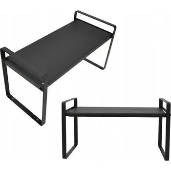 police Smukee Volně stojící kuchyňská police kovová černá 45,5 x 29 x 15,8 cm