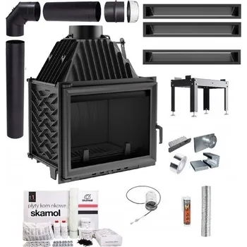 Krbová vložka KRBOVÁ VLOŽKA LITINOVÁ ZUZIA 15 EKOPROJEKT SADA TRUBKY VZDUCHOVODY DESKY