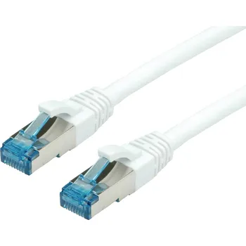 Datový kabel Value 21.99.1978 RJ45 síťové kabely, propojovací kabely CAT 6A S/FTP 15.00 m bílá dvoužilový stíněný, bez halogenů, samozhášecí 1 ks
