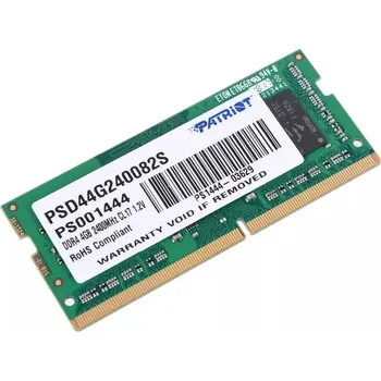 Operační paměť ADATA PATRIOT SODIMM DDR4 4GB 2400MHz CL17 PSD44G240082S