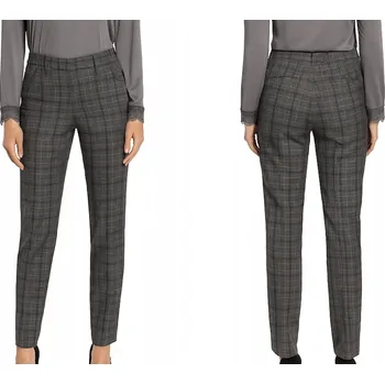 Dámské kalhoty FORPEN elegantní dámské kalhoty rovného střihu 7/8 šedé velikost XS