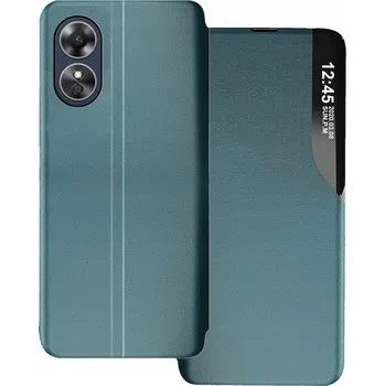 Pouzdro na mobilní telefon Flipové pouzdro RCBR pro Oppo A17 WINDOW CASE zelené