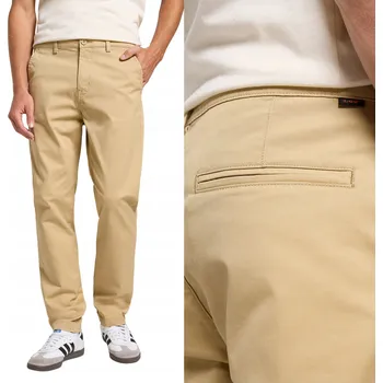 Pánské kalhoty Pánské látkové kalhoty Lee Slim Chino Slim Fit Béžová W34 L32