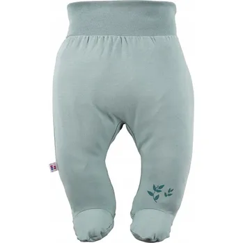 Dupačky Dětské polodupačky zelené s motivem lístků, velikost 68