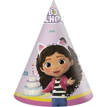Čepice Narozeninová čepička Procos Gábinin Kouzelný Domek, vícebarevná, 6 ks