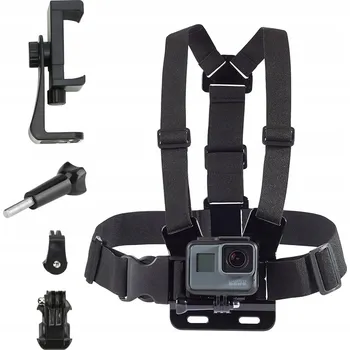 IP kamera POSTROJ / DRŽÁK NA HRUDNÍK CHEST MOUNT PRO GOPRO KAMERU, NYLON + ABS