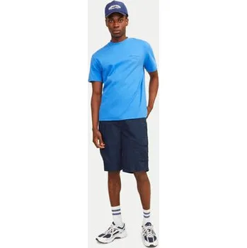 Pánské kraťasy Jack & Jones Šortky z materiálu Jpstcole 12253222 Tmavomodrá Loose Fit S