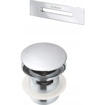 Sifon Zátka s přepadem klik-klak kulatý Deante stříbrná