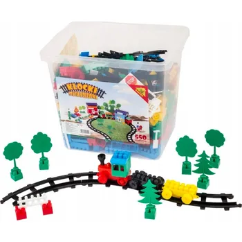 ostatní stavebnice Stavebnice velké Vlakové nádraží V kontejneru 550 dílků
