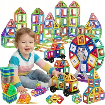 ostatní stavebnice MAGNETICKÉ NEODYMOVÉ STAVEBNICE KUFŘÍK SADA 120 ks STAVEBNICE MAGNETY