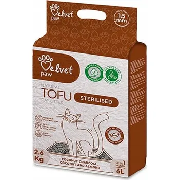 Tofu stelivo pro kočky, ekologické, s kokosovým uhlím, kokosovou esencí a mandlemi