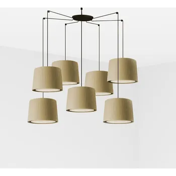 SAMBA závěsné svítidlo, černá/zelená, 7L - FARO