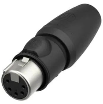 Elektrický konektor Neutrik NC5FX1-TOP-14 XLR konektor spojka, rovná Pólů: 5 černá 1 ks