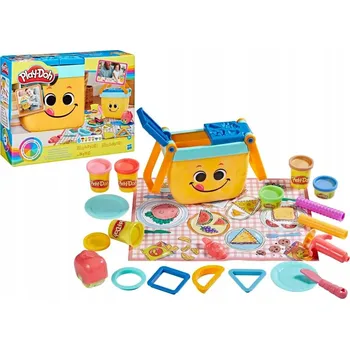 Modelovací hmota SADA PLAY-DOH PIKNIK PLASTELÍNA PŘÍSLUŠENSTVÍ PIKNIKOVÝ KOŠ PRO DĚTI