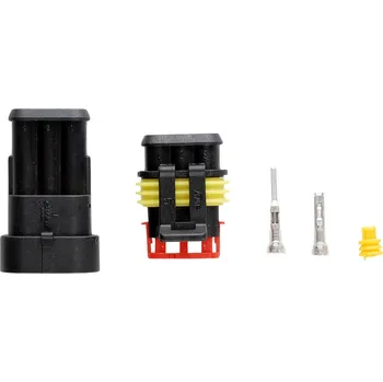 Spojková sada EURO 3-PINOVÁ ZÁSUVKA (1 SADA) S TĚSNĚNÍM