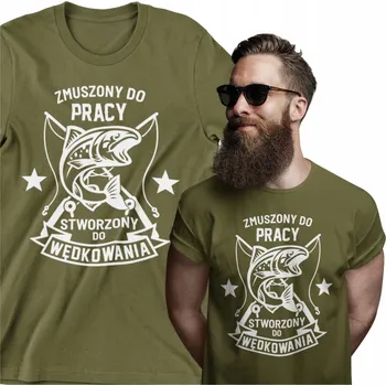 Pánské oblečení Pánské Tričko s potiskem Nucen k práci Rybář Pánský Dárek XL