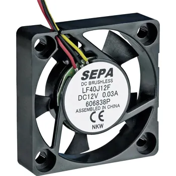 Průmyslový ventilátor SEPA LF40J12SE22 axiální ventilátor, 12 V/DC, 8.3 m³/h, (d x š x v) 40 x 40 x 10 mm, 111111404