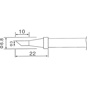 Pájecí hrot Hrot C1-3 (ZD-30C,ZD-99,ZD-8906,ZD-8906L,ZD-8988E-C)