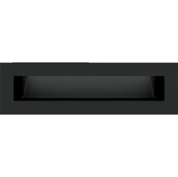 Ventilační mřížka do krbu KRATKI LUFT 6x20 cm, černá, jednoduchá, výstupní