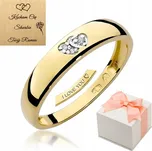 Prstýnek Dvě Srdce s Briliantem