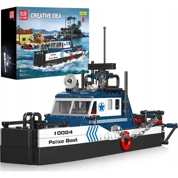 ostatní stavebnice MOULD KING 10084 Stavebnice Stavebnice – Policejní Loď / loď, 413 dílků