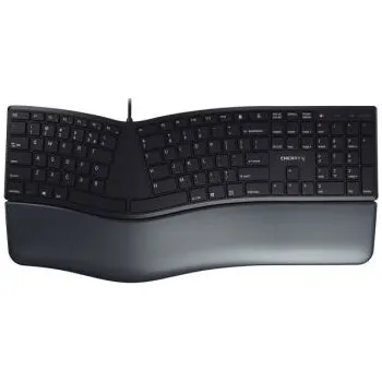 Klávesnice Klávesnice, Kabelová, Černá, USB ergonomická QWERTY (Velká Británie) Cherry