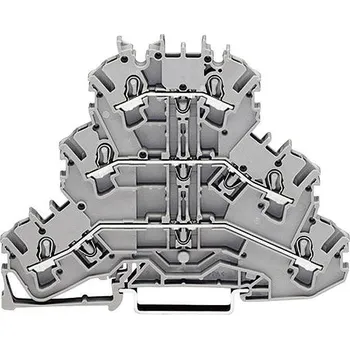 WAGO 2002-3204 trojitá svorka na DIN lištu 5.20 mm pružinová svorka osazení: N, N, N modrá 1 ks