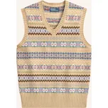 Polo Ralph Lauren Pánský Bezrukávový Svetr, béžová / hnědá /...