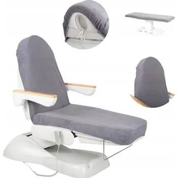 Prostěradlo PROSTĚRADLO VELUROVÉ S GUMOU A ŠŇŮRKAMI ŠEDÉ 70x190 NA KOSMETICKÉ LEHÁTKO