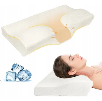 Polštář ORTOPEDICKÝ POLŠTÁŘ PRO SPANÍ NA BOKU A BŘICHU, PROFILOVANÁ PAMĚŤOVÁ PĚNA