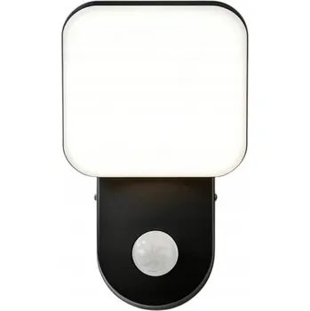 Venkovní osvětlení VENKOVNÍ NÁSTĚNNÁ LAMPA FASÁDNÍ LED 12W SE SENZOREM POHYBU A SOUMRAKU