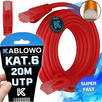 Síťový kabel KABEL LAN SÍŤOVÝ RJ45 CCA ETHERNET KAT.6 U/UTP 2M LANBERG