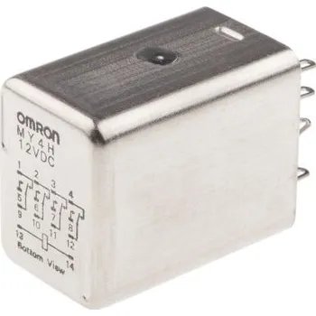 Relé Relé bez blokování 4PDT Montáž do panelu 12V dc