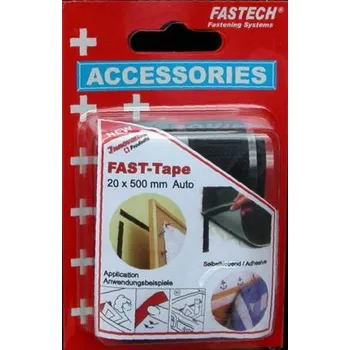 Zip FASTECH® 908-330 pásek se suchým zipem zalepení hotmelt háčková a flaušová část (d x š) 500 mm x 20 mm černá 1 pár