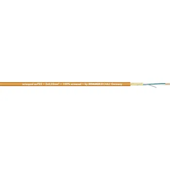 elektrický kabel Sommer Cable 200-0405 audio kabel 2 x 0.22 mm² oranžová metrové zboží