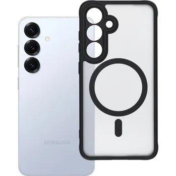 Náhradní kryt pro mobilní telefon Kryt Full Matte Mag Cover Case s Magsafe Samsung Galaxy S25 black