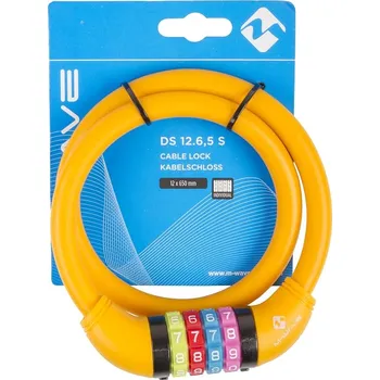 Zámek na kolo Zámek na kolo lankový s kódem M-Wave 12x650mm Oranžový