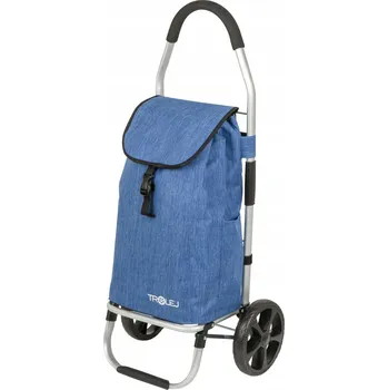 Nákupní taška na kolečkách z polyester, bez vzoru