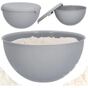 Miska misky plastová na chipsy salát s víkem 6L šedá 29 cm