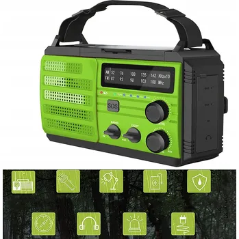 IP kamera 8000mAh PŘENOSNÉ SOLÁRNÍ RÁDIO S KLIKOU, ALARMEM, DYNAMEM A SVÍTILNOU - NOUZOVÉ