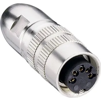 Elektrická zásuvka Lumberg 0322 04 DIN kruhový konektor zásuvka, rovná Pólů: 4 stříbrná 1 ks