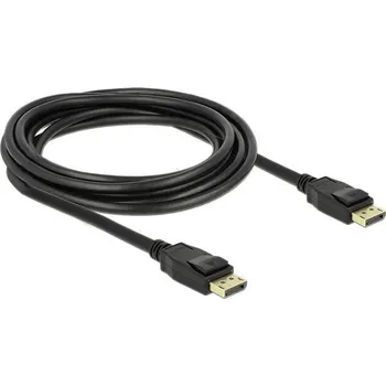 Audio kabel Delock DisplayPort kabel Konektor DisplayPort, Konektor DisplayPort 3.00 m černá 83807 pozlacené kontakty Kabel DisplayPort