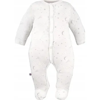 Kojenecký overall Overal velikost 62 bavlněný Eevi rozepínací krém s hvězdami