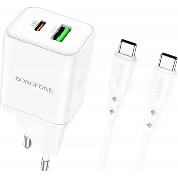 Borofone Síťová nabíječka BN7 USB + Typ C QC 3.0