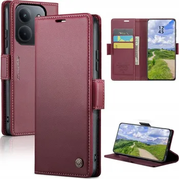 Pouzdro na mobilní telefon Flipové pouzdro Caseme pro Xiaomi Redmi 15C červené
