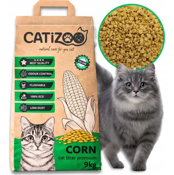 Stelivo pro kočky pro kočky, válečky Corn Cat Přírodní, hrudkující, 15 l, 9 kg