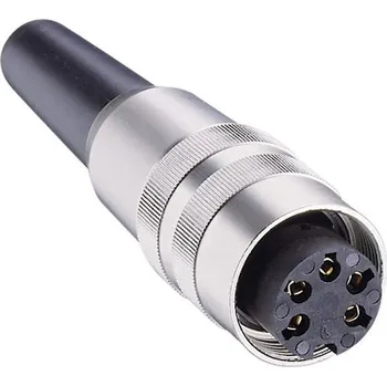 Elektrická zásuvka Lumberg KV 80 DIN kruhový konektor zásuvka, rovná Pólů: 8 stříbrná 1 ks