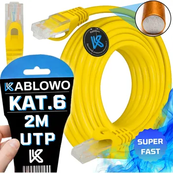 Síťový kabel KABEL LAN Síťový RJ45 CCA Ethernet Kat. 6 U/UTP 2m LANBERG