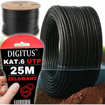 Síťový kabel Kabel kroucená dvoulinka Digitus U/UTP kat. 6, 25 m